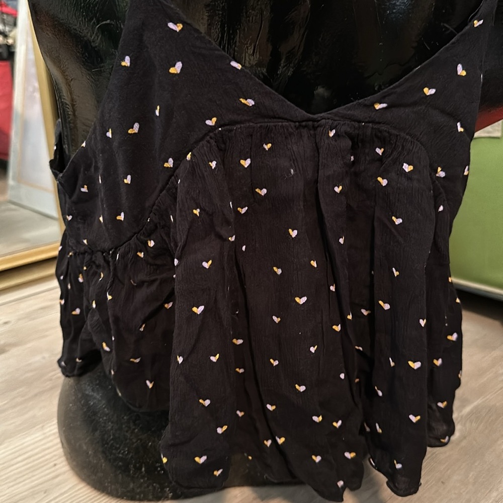 🌺 Free People Intimately Spaghetti Strap Baby Doll Crop Top Women’s Size S - Picture 4 of 8